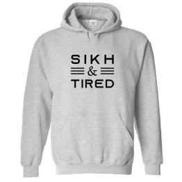 Sikh And Tired Spread Peace Stop Being Racist Print Unisex Unisex Kids & Adult Pullover Hoodie																									